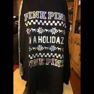 NWT VS PINK LONG SLEEVE TOP WITH BLING
